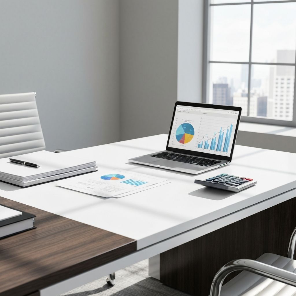 Professional financial workspace